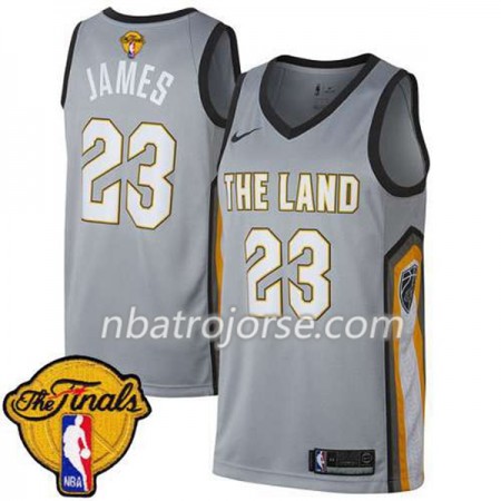 Män Cleveland Cavaliers Tröja LeBron James 23 2018 NBA Finals Nike Grön Swingman
